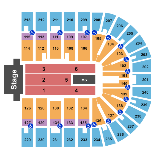 Heritage Bank Center TSO Seating Chart